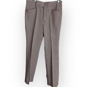 Vintage Luxurious Ultrum By Burlington Worsteds Mens Plaid Dress Pants 34 Dacron